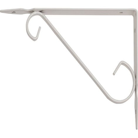 Support D'étagère Support D'étagère En Fer Forgé 29x24cm Blanc