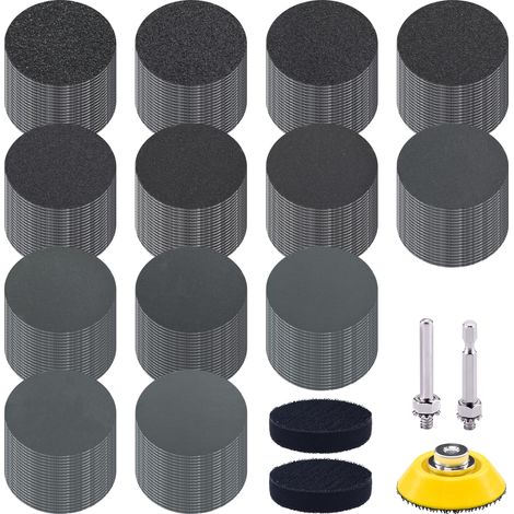 260 Pièces Disques de Ponçage 50mm Disques Abrasif Papier de Verre Sec à L'Eau Feuilles Abrasives Grain 60-5000 pour Bois Métal Miroir Bijoux Polissage (1/5)