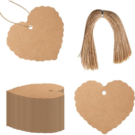 100 Pièces Etiquette Cadeau Étiquettes Noël Papier Kraft étiquettes cadeaux Noël Bricolage Emballage Cadeau Noël Mariage Fête 6 (1/4)