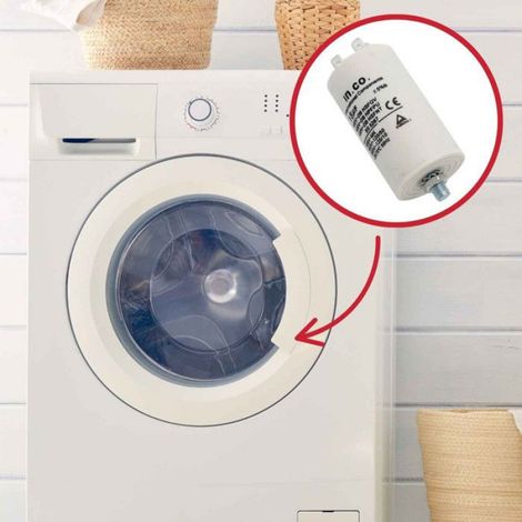 Condensateur 18 µF 450 V - Pour Machine À Laver - Pièce De Remplacement - 1 Unité (1/4)