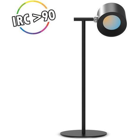 Lampe de bureau ronde Noir 2W CCT IRC90 Miidex Lighting® (1/5)