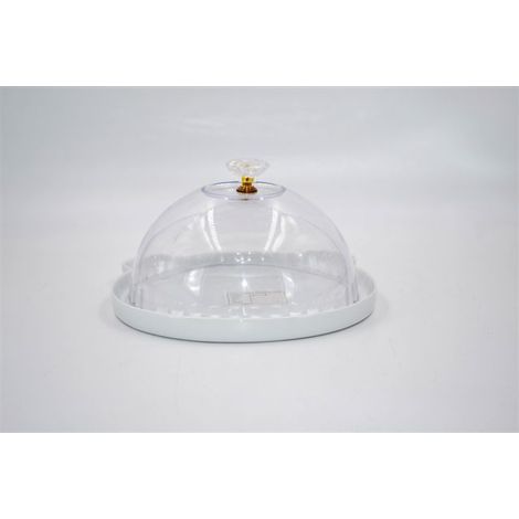 Copritorta Copridolci Piatto in Ceramica Bianco Piccolo 18,5 cm (1/2)