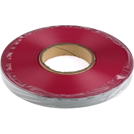 Câble en nappe RS PRO 14 voies 28 AWG, pas de 1.27mm, Gris, 30m ( Prix pour Boîte de 30 Mètres )