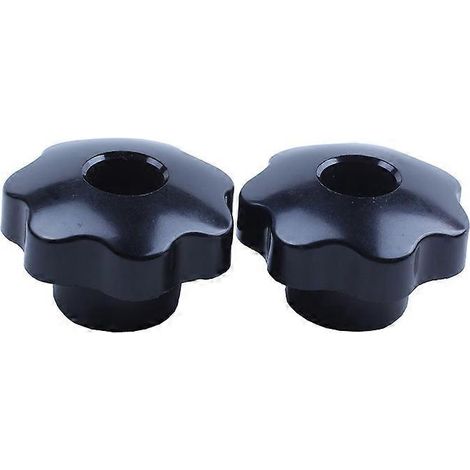 Poignée étoile de serrage filetée M8 x 50mm - 2 pièces noires (1/5)
