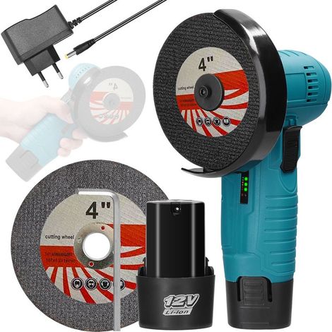 Meuleuse d'angle M5 12 V 11000 tr/min - Moteur brossé - Outil de ponçage électrique multifonction au lithium - Outil électrique utilitaire pour couper, polir, carreaux de céramique, bois (1/5)
