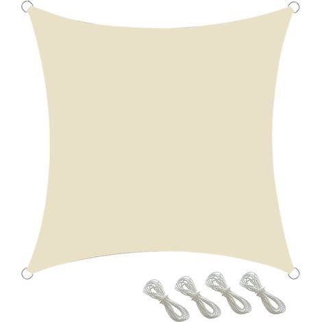 Rechteckiges Sonnensegel, 33 m, wasserdichtes Schattierungsgewebe, 95 % UV-Schutz, Markise – Sonnenschutz für Garten, Terrasse, Camping, Balkon (Beige) – Crezuo
