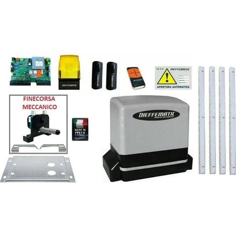 Kit Motore Kv6 230v Per Cancello Scorrevole Automatico 4 Mt Cremagliera Zincata