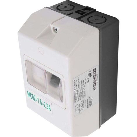 Disjoncteur Interrupteur de Protection Moteur éTanche MC02‑1.6‑2.5A 50/60Hz 220V/380V (1/4)