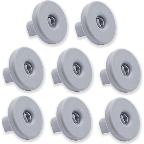 SABIR Lot de 8 roulettes pour panier inférieur pour lave-vaisselle Compatible avec Zanussi, Rex, Electrolux, AEG et modèles (1/4)