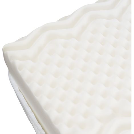 Kaltschaummatratze Schaumstoff Weiß 160x200x20 cm, 7 Zonen, Wendematratze H2/H3, Bezug waschbar (1/5)