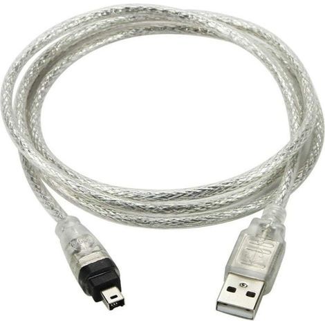 Câble de Cordon d’Adaptateur USB mâle vers FireWire IEEE 1394. 4 Broches mâles iLink pour Sony DCR-TRV75E DV-ARCAN (1/4)