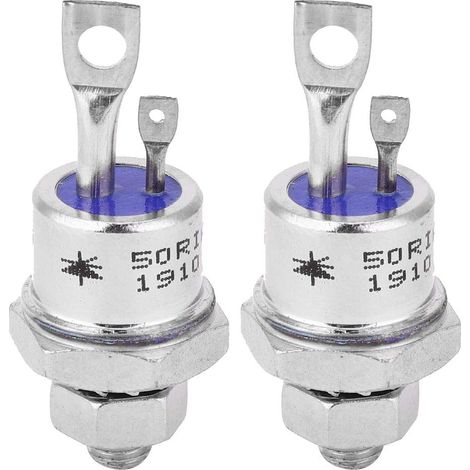 Thyristor SCR 50A 1200V, Redresseur Commandé au Silicium, Type 50RIA, à Vis pour Contrôle de Moteur, Haute Puissance, Lot de 2 (1/5)