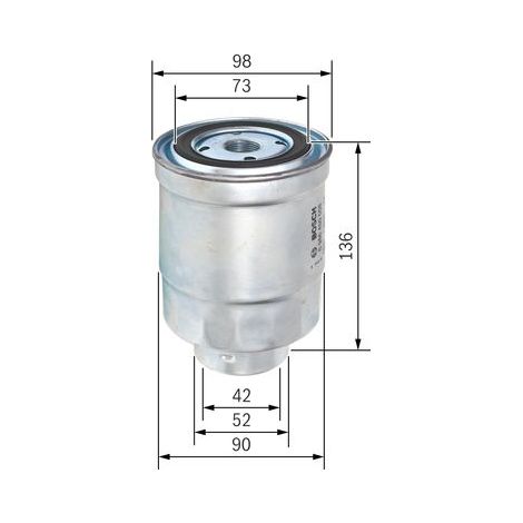 Filtre à carburant BOSCH 0 986 450 508 MITSUBISHI 1330033 1368758 14536511 (1/5)