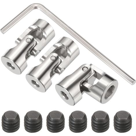 3Pcs 4mm à 6mm ID Joint Universel D’Arbre De Direction, L23XD11 Métal 45°Degré Rotatif Coupleur Avec Clé À Vis Pour Model Car Ship Drive Shaft Motor Connection (1/5)