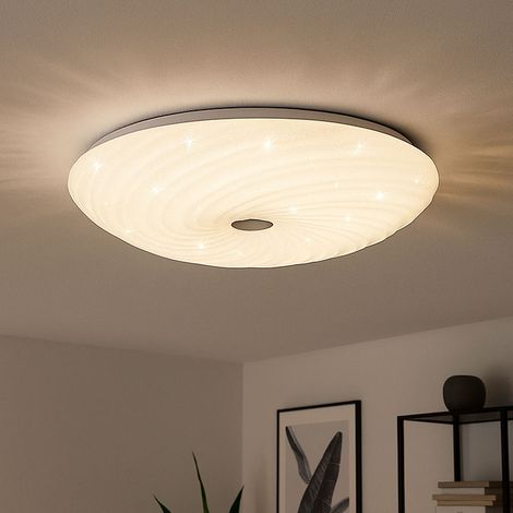 GRAVITY PLAFONIERA LED 45W 5300lm, 2700- 6500K EFFETTO CIELO STELLATO CON TELECOMANDO MULTIFUNZIONE D. 58CM DIMMERABILE (1/5)