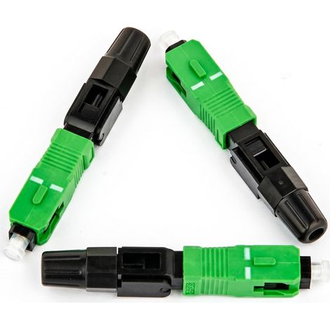 FTTH Connecteurs de fibre optique, connecteur optique SC APC type Flip, connecteur rapide à froid de niveau télécommunications pour réseau CATV, 10 unités (1/5)