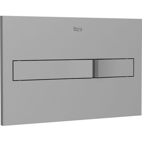 Placa de control de doble descarga rectangular DUPLO ONE, CROMO mate, ROCA, Ref.A890196001