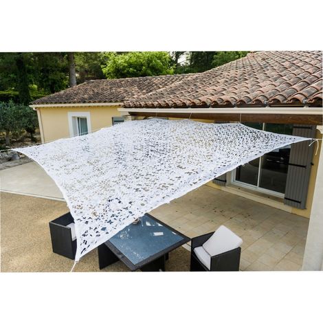 Weiße perforierte Sonnenschutzplane  2 x 3m