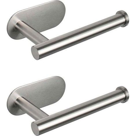 on and Off Porte Papier Toilette, Support Premium sans Perçage, Porte Rouleau Papier Toilette Mural en Acier Inoxydable pour (1/4)