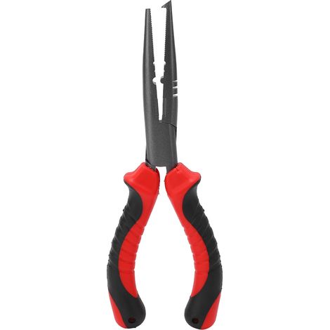 Pince à sertir pour pêche, bec courbé, haute dureté, anticorrosion, multifonction, dégagement d'hameçon, pour extérieur (1/5)