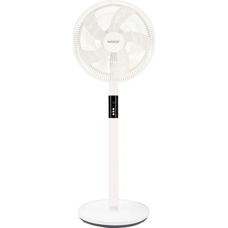 AMXCNOY Verstellbarer, tragbarer Standventilator mit Fernbedienung, 15-W-Gleichstrommotor (265 V), 43 cm Durchmesser × 130 cm Höhe, Weiß (1/5)