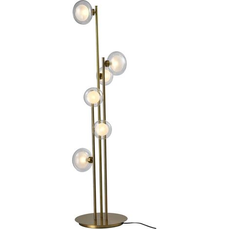 Lampe sur pied élégance dorée - Doré brossé élégant (1/4)