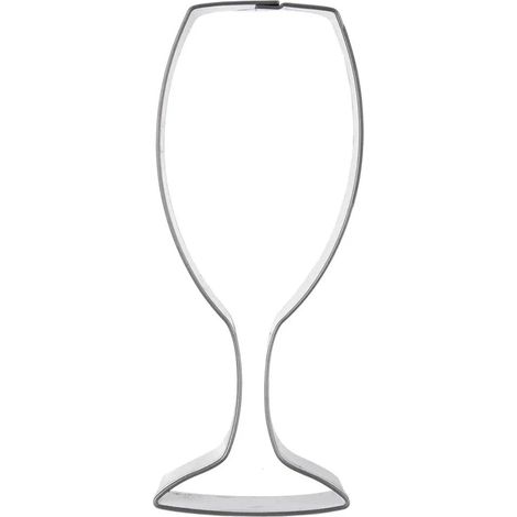 Champagne glass cookie cutter stainless steel 105 cm 235492828 (1/5)