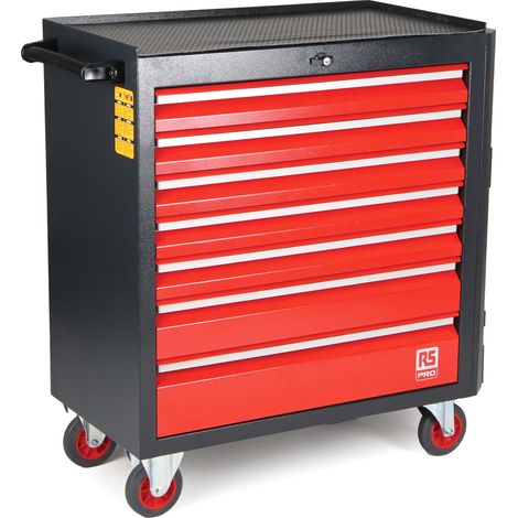 Servante RS PRO en Acier 7 tiroirs 975 x 710 x 450mm ( Prix pour 1 ) (1/4)