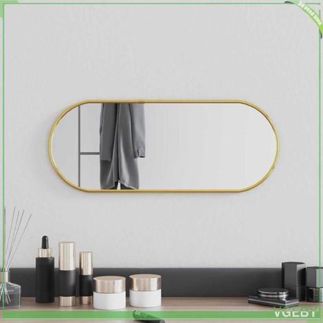 348196 Miroir mural Doré 50x20 cm Ovale (1/5)