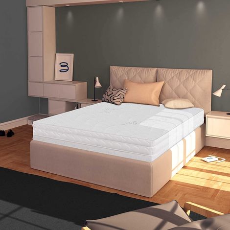 Baldiflex Materasso Easy Silver H 15 cm con Tessuto Antibatterico e Rivestimento Bordato, Singolo 90x200 cm