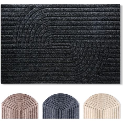 Paillasson 50 x 80 cm, antidérapant, lavable en machine, pour l'intérieur et l'extérieur, imperméable, pour l'entrée, le couloir, la porte d'entrée (1/5)