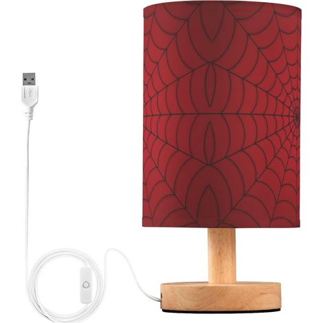 Kcldeci Lampe de chevet motif toile d'araignée pour chambre à (1/5)