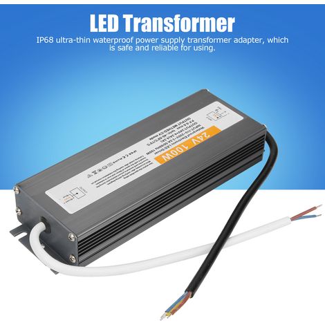 Alimentation à découpage étanche ultra-mince 100 W câblée, alimentation étanche pour pilote de LED, tension d'entrée : AC 110-250 V, DC 24 V (1/4)