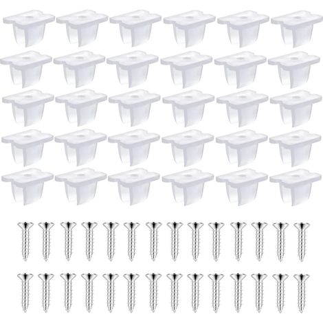 Fixation Ruban LED,30 pièces Clips de montage pour bande LED Support en silicone pour bande LED de 5 mm à 6 mm Support avec vis, translucide (1/5)