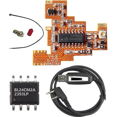 Module SI4732 V6.8 FPC + puce 512 Ko + câble d'écriture USB pour la réception ondes courtes HF bande complète/bande latérale unique K5 K6 (1/5)