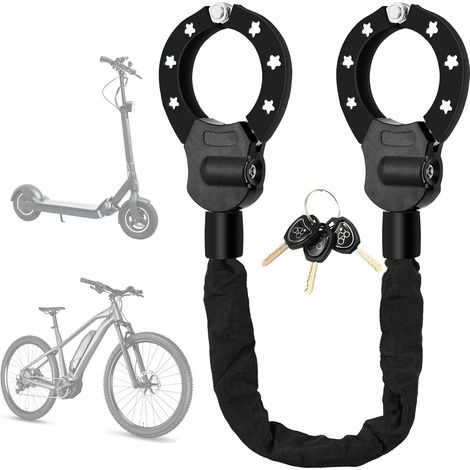 Elektrorollerschloss, 8 mm Diebstahlsicherungsketten, 93 cm robustes Fahrradkettenschloss mit Schlüsseln, Rollerschloss, Diebstahlsicherungsfahrradschloss (1/5)