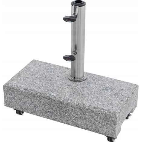 Base para sombrilla de balcón, base de granito con ruedas, 25 kg (1/5)