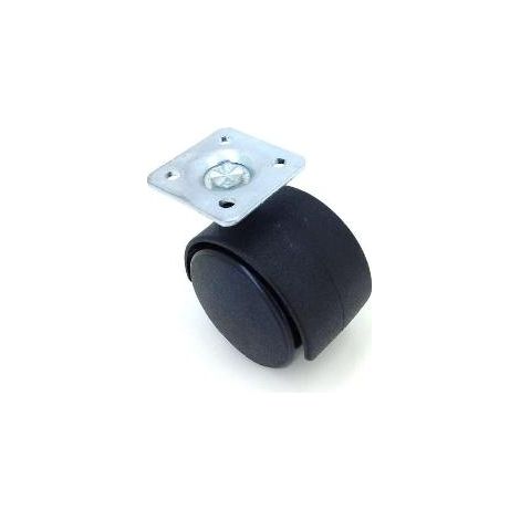 FPLUS rueda oficina placa 40 mm. sin freno 17077 , Rueda tipo oficina sin freno                                                                  Diametro rueda 40mm.
Peso maximo. 2