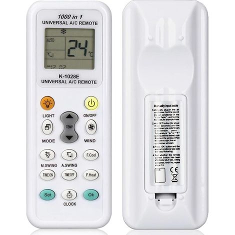 Télécommande universelle pour climatiseur , télécommande universelle pour climatiseur à faible consommation d'énergie , adaptée à Gree , Midea , Samsung , Sanyo , Sharp , Haier , TCL , Whirlpool et pl (1/3)
