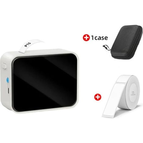 Étiqueteuse Bluetooth - Imprimante Étiquettes Thermique Sans Encre - Pour Maison Bureau École - Compatible iOS Android - 1200 mAh - 1 Pièce (1/5)