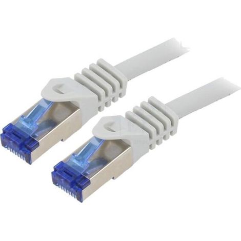 Cable reseau RJ45 male S-FTP Cat.6a gris - 3m