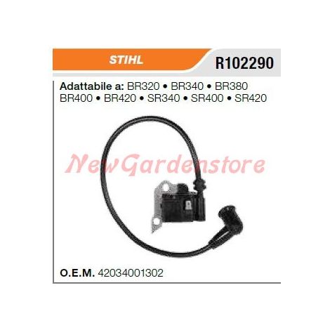 Bobina di accensione STIHL soffiatore BR320 340 380 400 R102290 4203-400-1302