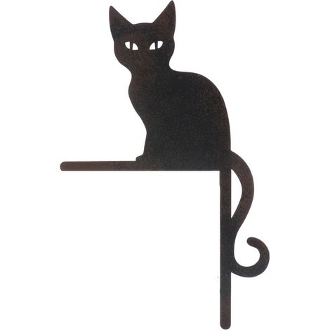 Katzen-Wanddekoration aus Metall – dekorative Wandleuchte für Zuhause, romantischer und moderner Stil, ideal für Katzenliebhaber