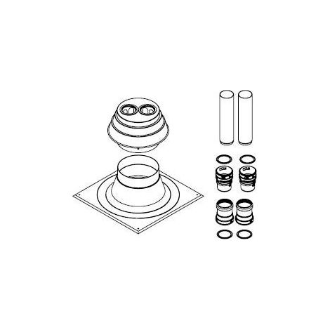 Vaillant Set 1 elemento base per tubo scarico fumi flessibile DN 60, PP, 0020106046