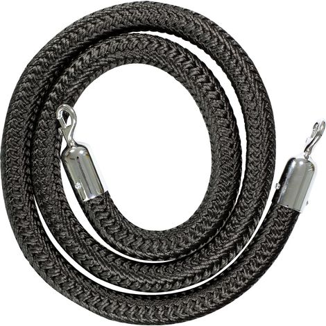 Cordon à mousqueton de 2 m Noir - 2040044 (1/2)
