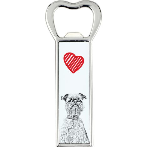 Apribottiglie con cane Griffon di Bruxelles, apribottiglie personalizzato per frigorifero, regalo unico per uomo di Art-Dog (1/5)