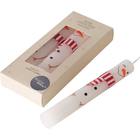 Tischkerzen mit Weihnachtsmotiv, 16 cm, 3er-Set
