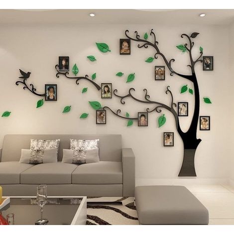 Stickers Muraux Arbre 3D DIY Stickers Muraux avec Cadre Photo Photo Arbre Stickers Muraux pour Famille Chambre d' (1/4)