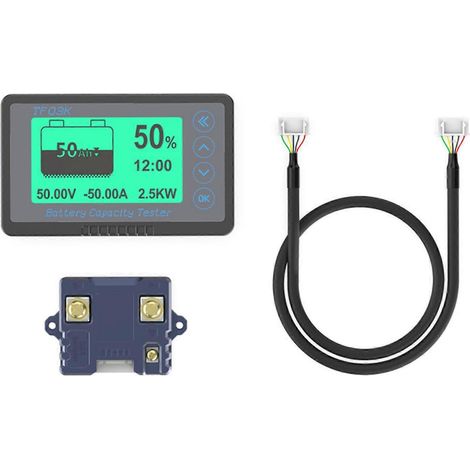 Coulombzähler 8–120 V, Voltmeter, Strom-, Kapazitäts- und Stromzähler – 50 A