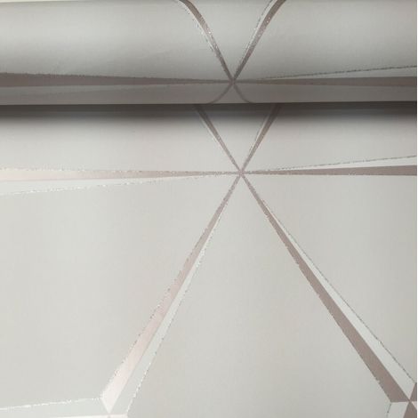 Belgravia Rose Gold Geometric Metallic Glitter Luxury Wallpaper 9741 (1/4)